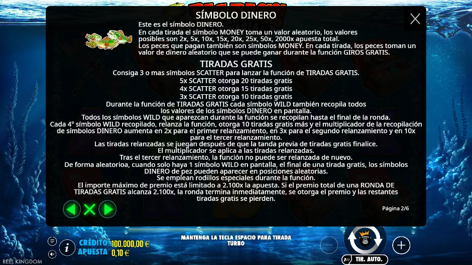 Big Bass Bonanza — símbolos de dinero