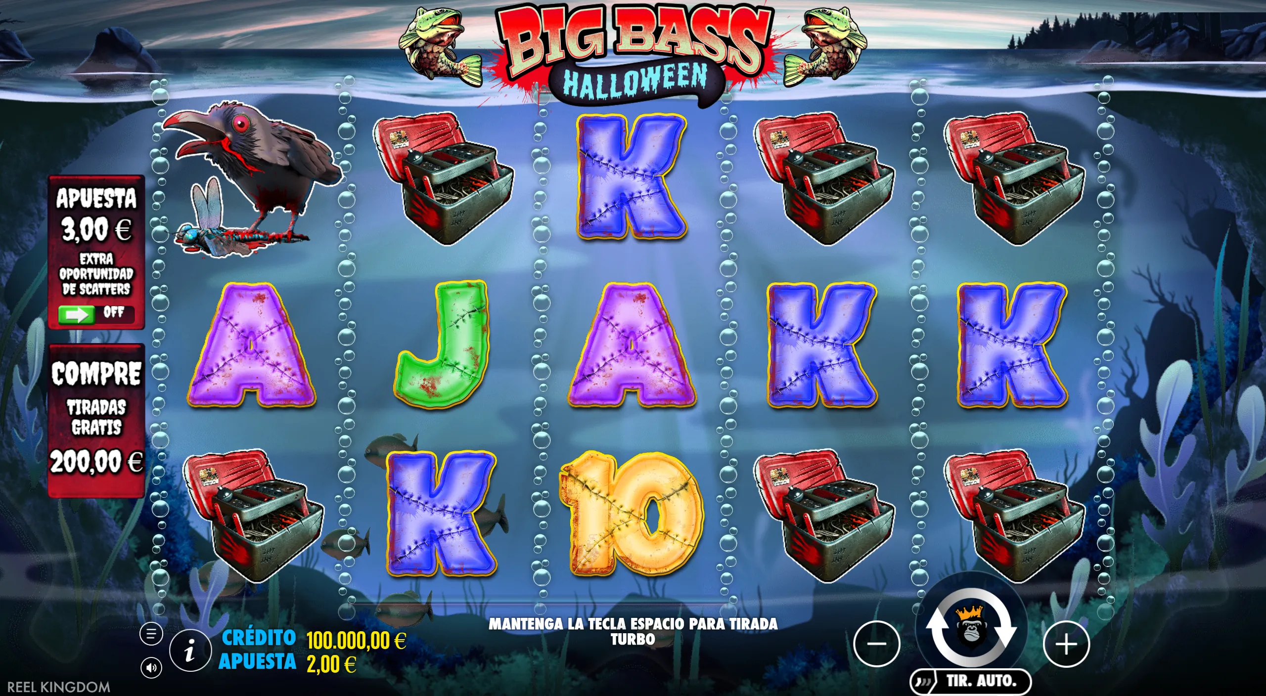 Big Bass Halloween — pantalla del juego