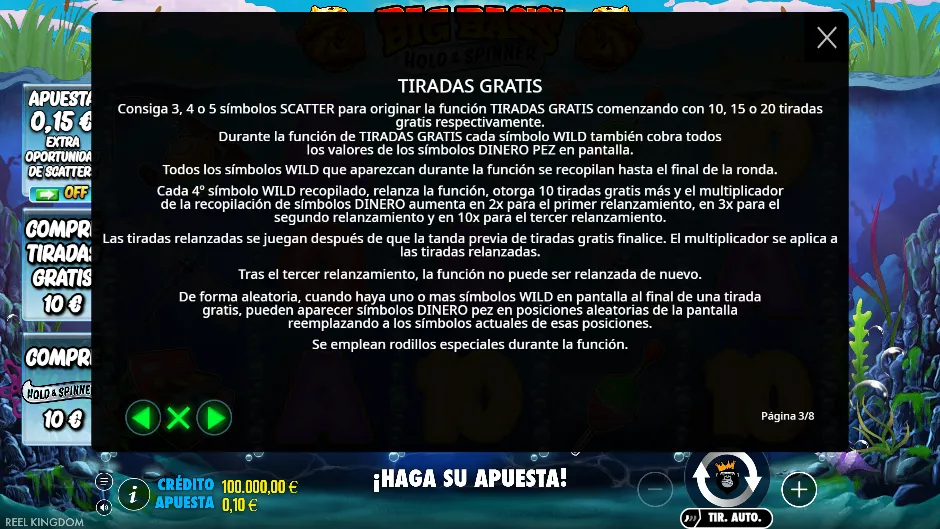 Hold & Spinner — tiradas gratis
