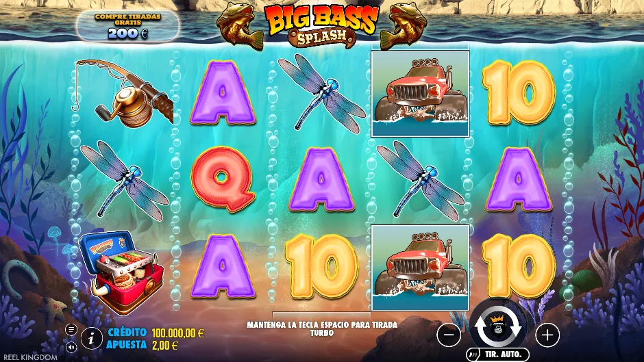 Big Bass Splash — pantalla del juego