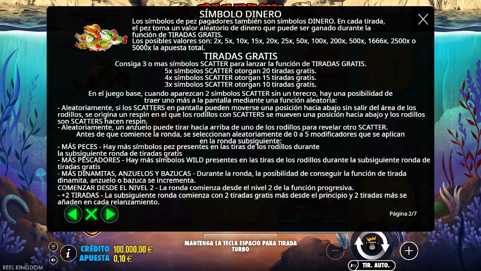 Big Bass Splash — símbolos de dinero