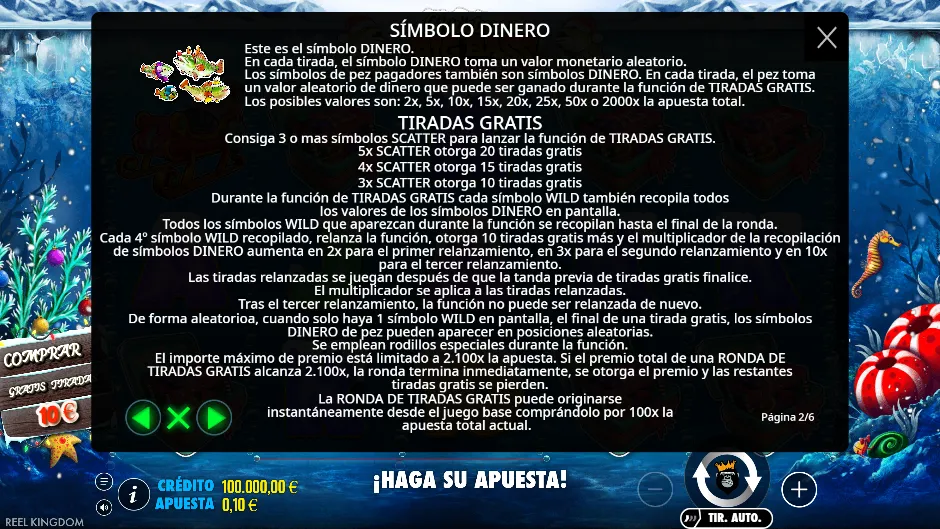 Christmas Big Bass — símbolos de dinero